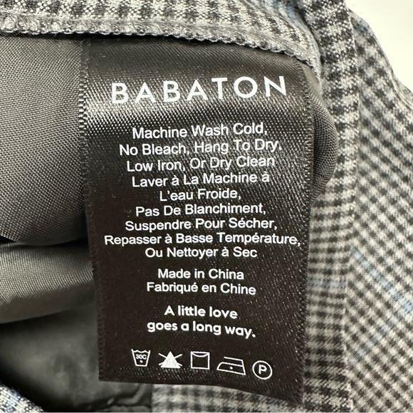 Aritzia Babaton check pull on pant Size 6 Career Office Classiccore washable - Picture 3 of 12